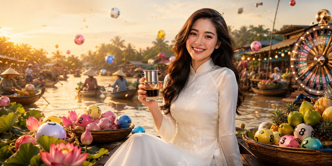 Người dùng vùng Mekong tham gia xổ số trực tuyến nohu52 bên tách cà phê buổi sáng