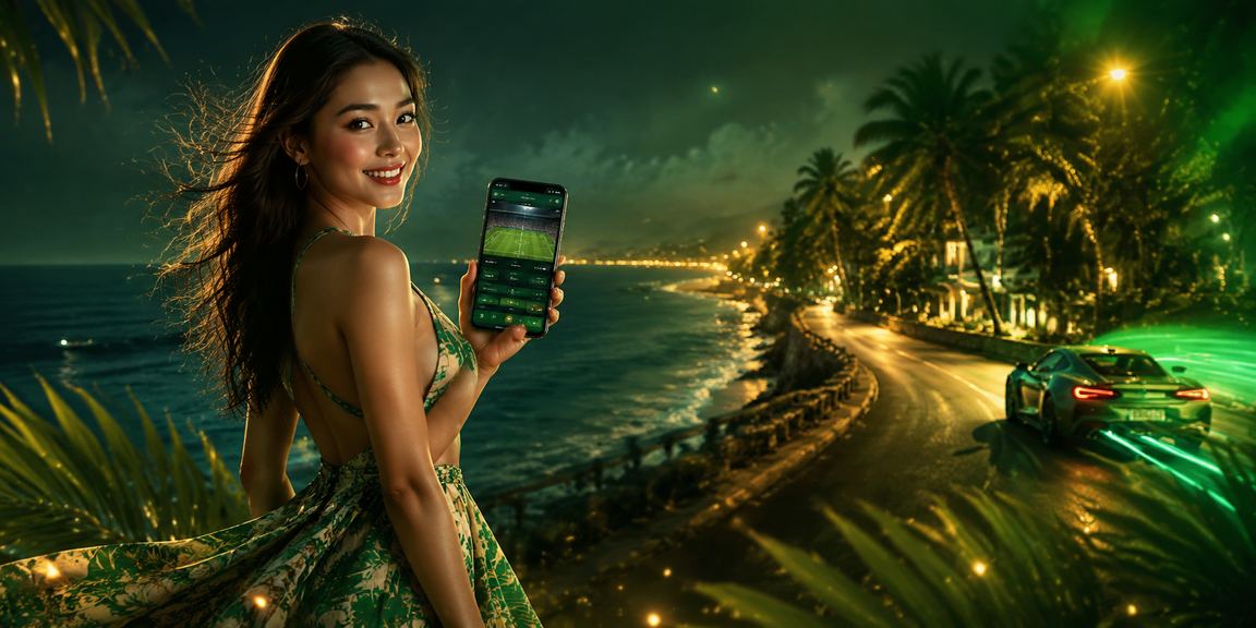 Người dùng sử dụng điện thoại tại bãi biển Mũi Né để truy cập casino và dịch vụ giải trí trực tuyến
