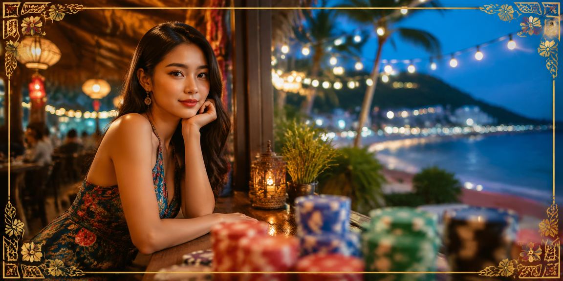Người dùng thư giãn uống cà phê tại Phú Quốc trong lúc trải nghiệm casino trực tuyến có trách nhiệm